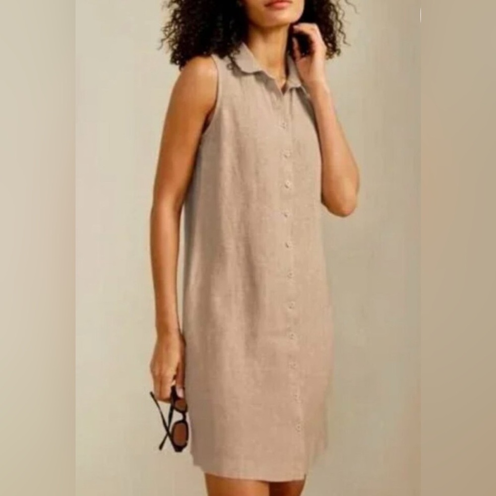 Garnet Hill Classic Linen Shirtdress
